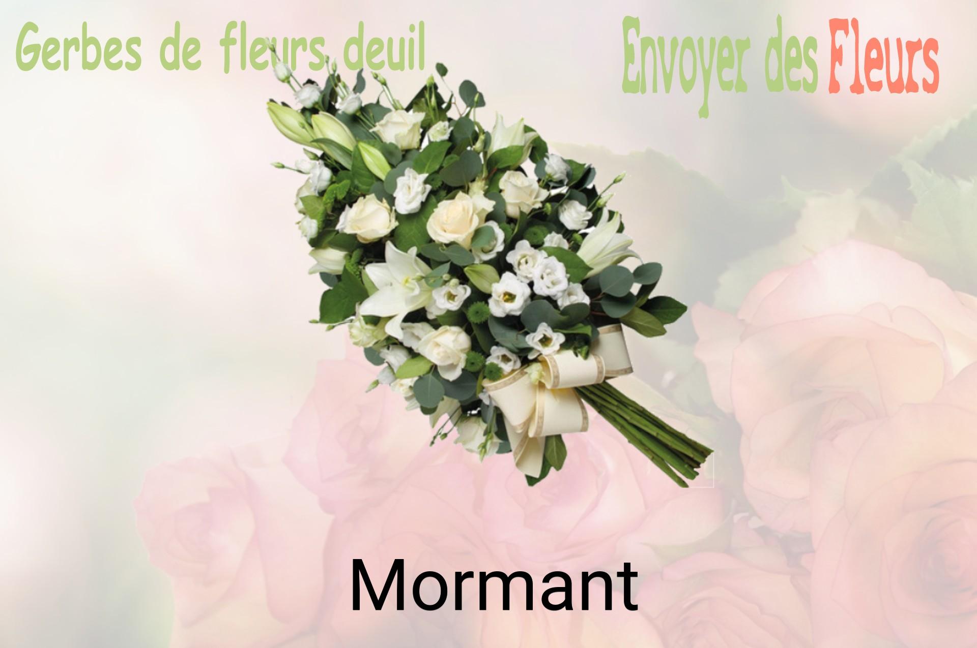 Gerbe de fleurs de deuil livrée à Mormant